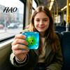 Portable Stress Cube Toy Glow-in-the-Dark Toy, Relief Squeeze Transparent Sensory Clear with Luminous Sea Animal Inside