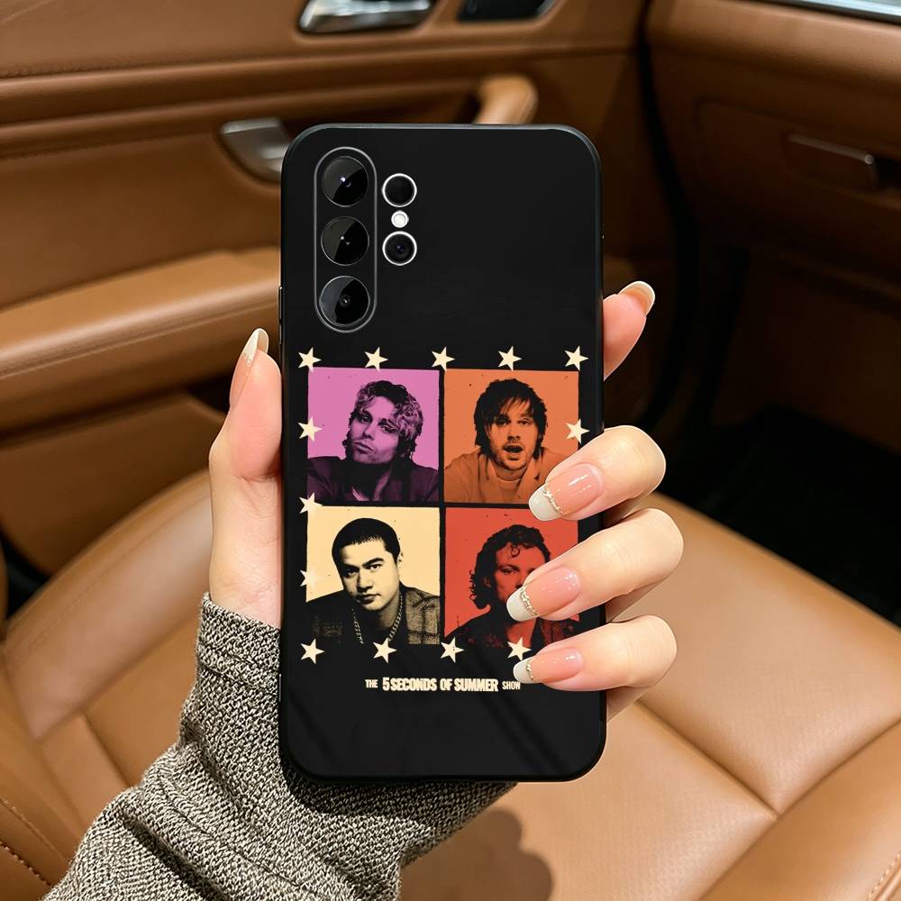 5 S-Seconds of S-Summer Band Phone Case For Samsung S25,S24,S21,S22,,Plus S23,S30,Ultra,S20,Fe,Lite,Black Soft Silicone