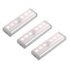 3pcs Intelligent Human Body Sensor USB Charging Wall-mounted Closet Lamp Cabinet Lighting Control LED Wardrobe Lamp Corridor Night Light