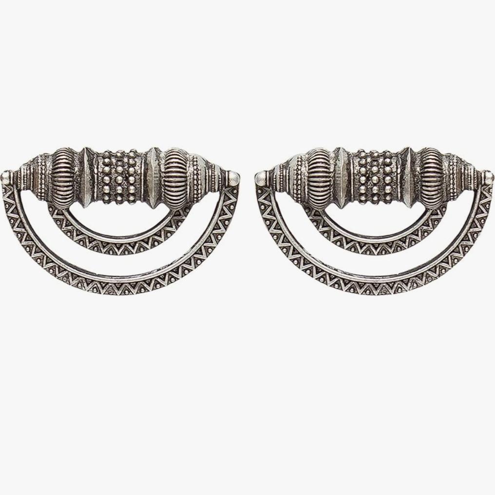 Boucle d'oreille oxydée en argent et laiton pour femmes et filles, collection exclusive élégante et tendance, produit 100 % respectueux de la peau pour boucle d'oreille