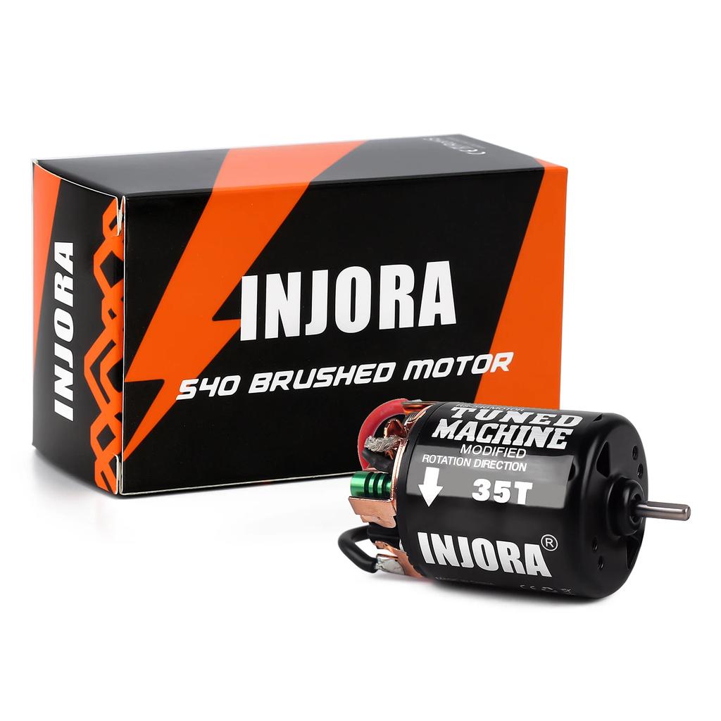 INJORA 540 Brushed Motor Waterproof 13T 21T 35T 45T 55T 80T for 1:10 RC Car Crawler Axial SCX10 AXI03007 90046 Redcat Gen8