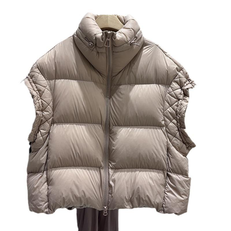 Autumn and Winter New Down Jacket Sleeveless Vest Women's Versatile Stand-up Collar Bread Short Light Warm Down Vest