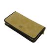 Used 12695 Amazona Zip Around Wallet 113N61.F13 7940 Two-tone Zip Around, Excellent Condition Anagram Suede Beige