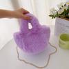Women's Plush Handbag Autumn New Fashion Fluffy Shoulder Bag Versatile Niche Chain Messenger Women's Bag