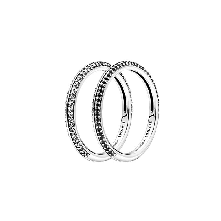 Pandora Fashion Trendy Sweet Ring Unisex Rings Silver 199679C02
