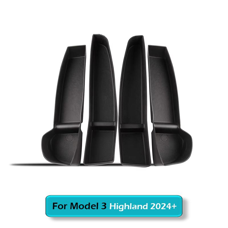 

Door Side Storage Box Front Rear Door Handle Armrest Tray Organizer for Tesla Model Y Juniper 2020 - 2025 Model 3 Highland For M3 Highland