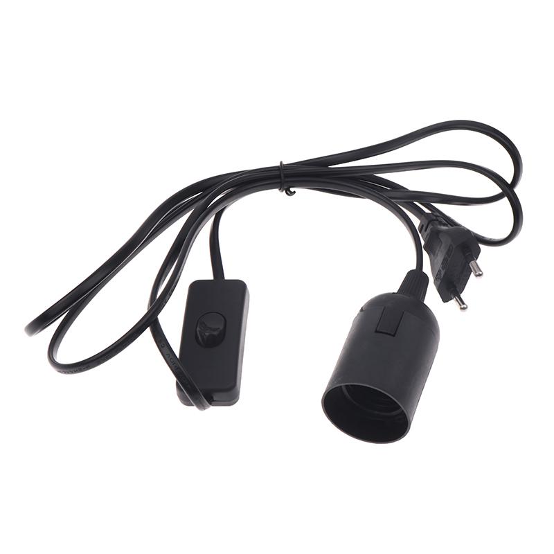 Eu Plug E27 Lamp Base Holder With On/Off Switch Power Cord Cables Hanging Pendant Led Light Fixture Lamp Bulb Socket Cord