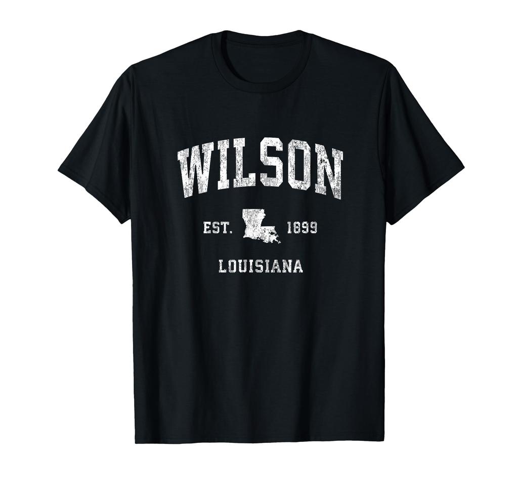 Wilson Louisiana LA Vintage Athletic Sport Design T-Shirt