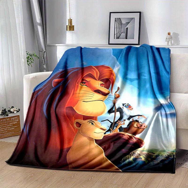 1pc. Cartoon Lion King Blanket, Soft and Cozy Home Decor for All Seasons, Perfect Gift for Animal Lovers, Vibrant Colors and Detailed Charac