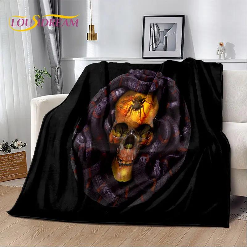 Gothic Horrible Snake Serpent Soft Plush Blanket,Flannel Blanket Throw Blanket for Living Room Bedroom Bed Sofa Picnic Cover Kid