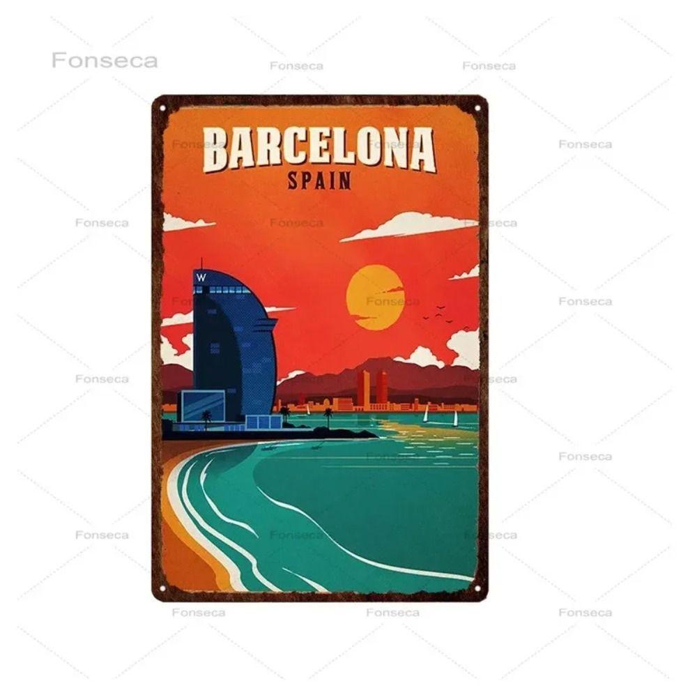 Metal Sign London Retro Wall Decor 20x30 cm