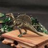 Brass Solid Jurassic Dinosaur Spinosaurus Statue Office Desktop Ornaments Tea Pet Crafts Animal Figurines Miniatures Toy Gifts