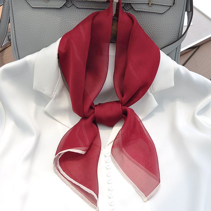 Tencel Square Scarf Women's Summer Thin Sunscreen and Neck Protection Versatile Summer Scarf