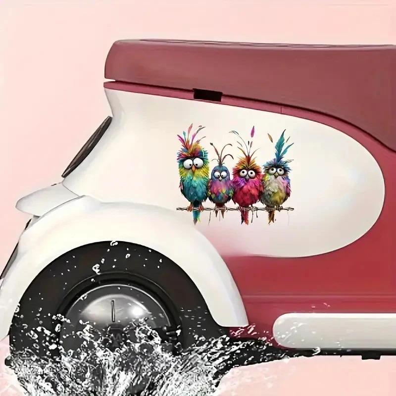 1PC Creative Funny Bird Decal - Glass Window Sticker for Wall Mirror & Festival Home Decor