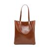 New Cowhide Women's Bag Fashionable Women's Shoulder Tote Bag Simple and Versatile High-end Large-capacity Portable Shopping Bag
