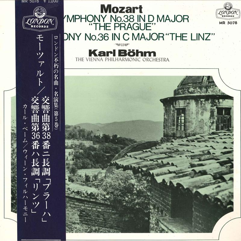 

LP Record KARL BOHM VIENNA PHILHARMONIC ORCH Mozart Symphony No. 38 In D Major MR5078 LONDON 1965 Japan Classical Used