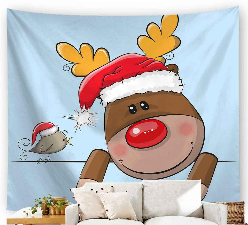 Cross-border Hanging Cloth Foreign Trade Amazon Christmas Printed Tapestry