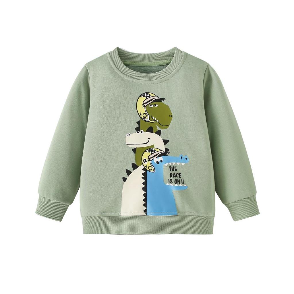 Casual Cartoon Animal Long-Sleeve Hoodie for Toddlers & Kids - Autumn/Winter Fashion 2026
