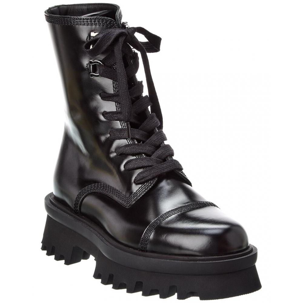 

Salvatore Ferragamo Ferragamo Kira Leather Boot Black US 7.5/Regular
