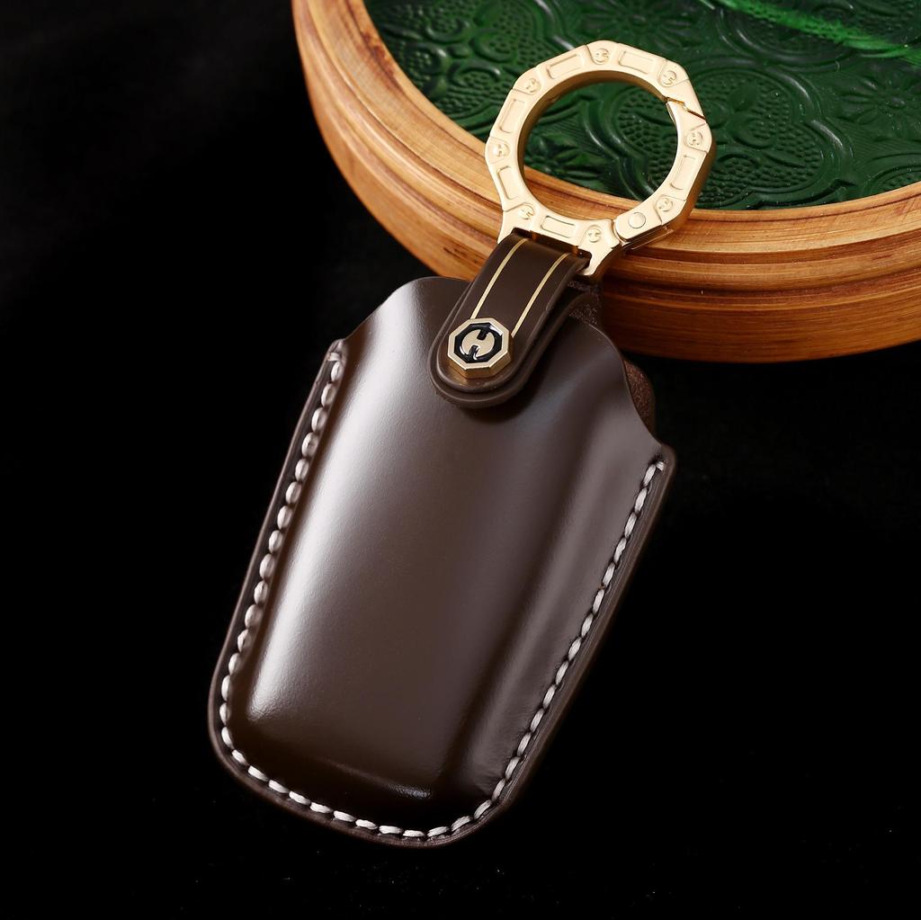2024 Genuine Leather Key Cover for Toyota Highlander & Asia Dragon with Premium Gift Box
