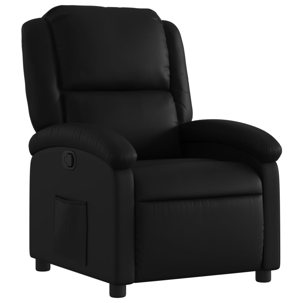 Relaxation Armchair Artificial Leather Black