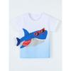 Summer New Boys' T-Shirt Round Neck Children'S Short Sleeve T-Shirt Knitted Cotton Shark Print Children'S Sweatshirt