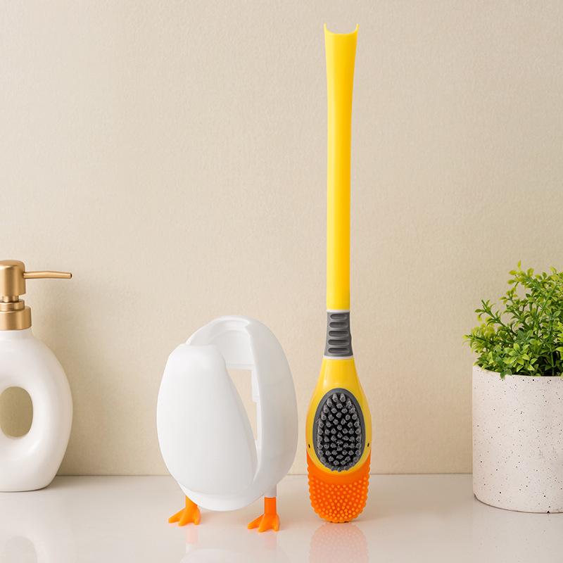 

Маленький желтый утенок силиконовая туалетная щетка - Настенная, С распылителем, Полная очистка с подставкой