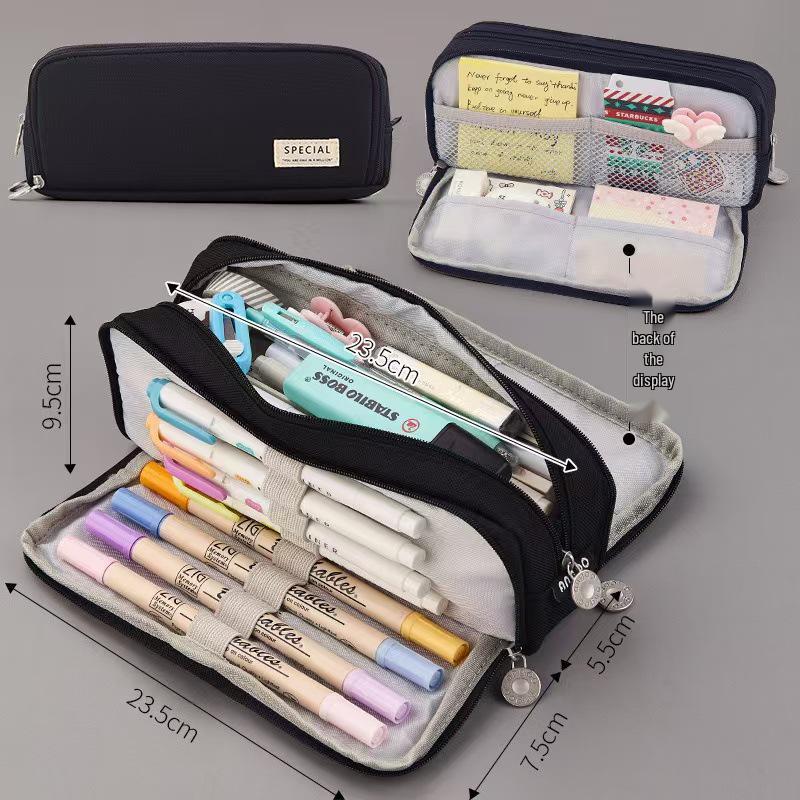 Ankou Spacious Multifunction Pencil Case - Japanese Korean Style for Students