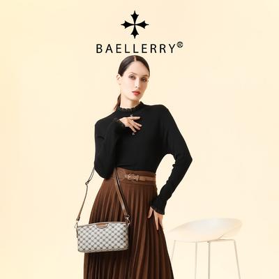 Baellerry Women's Small Vintage Bag Fashion Crossbody Bag All Match Single Shoulder Zipper Bag