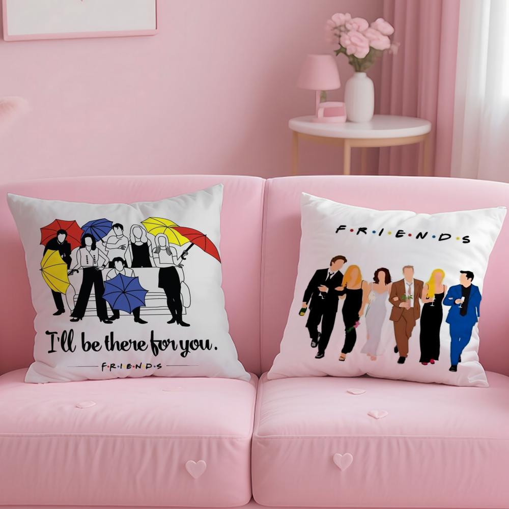 classic TV series Friends Cushion Cover Soft  EasyWash Pillow Case  Versatile for Couch Bed Travel and Office