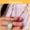 Moon Star Heart Pendant Necklace With Electroplated Copper Chain For Fashion Casual Wear