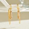 Fashion Double-layer Zircon Tassel Chain Cartilage Clip Earrings Women Gold Plated No Piercing Ear Cuff Luxury Wedding Jewelry