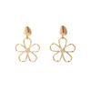 Retro Hollow Big Flower Pearl Stud Earrings, Light Luxury Design Sense, Simple Personality Temperament Earrings Women