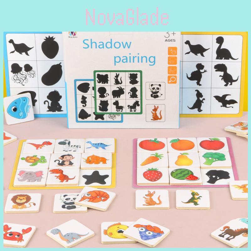 Wooden Shadow Matching Puzzle For Kids Educational Brain Training Toy For Preschoolers