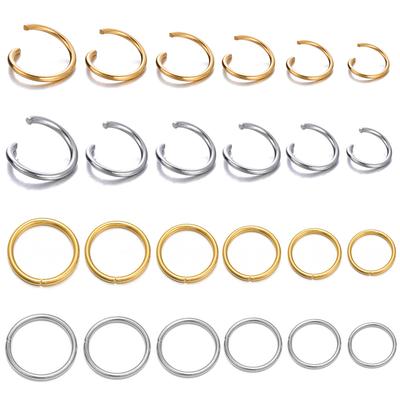 100-200Pcs/Lot Stainless Steel Open Jump Rings Split Rings Connectors for DIY Jewelry Making Accessories Supplies Wholesale