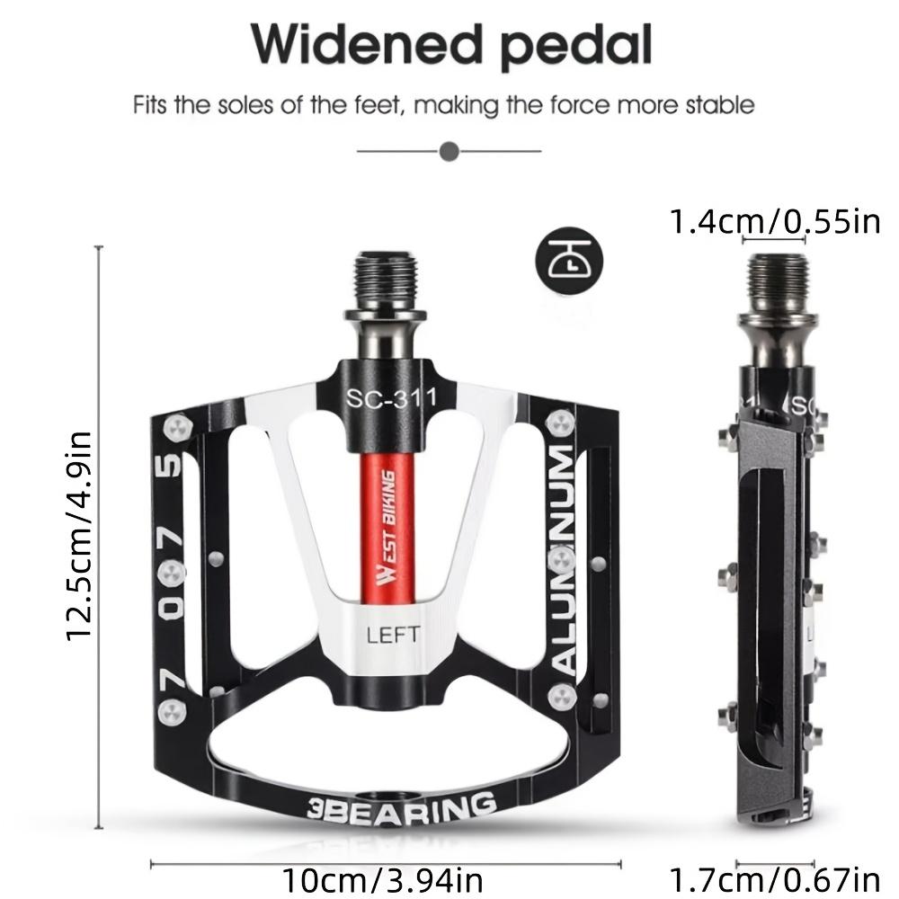 WEST BIKING Bicycle Pedals Ultralight Anti-slip CNC BMX MTB Road Bike Pedal Cycling Sealed Bearing Bike Pedals