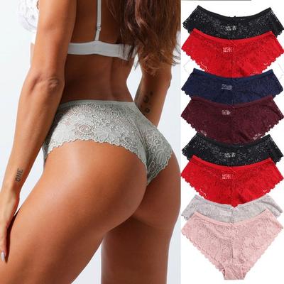 1/3PCS Sexy Lace Panties Women Fashion Cozy Lingerie Tempting Pretty Briefs High Quality Cotton Low Waist