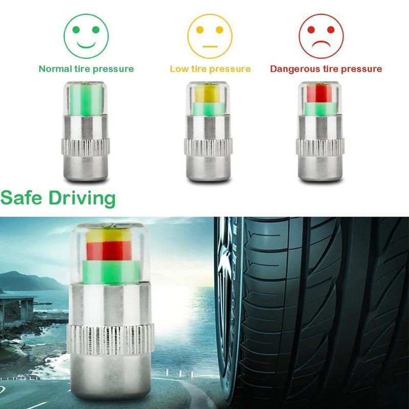 Cars Tire Air Pressure Monitor Alert 4/8/10 Pcs Tyre Cap Indicator Alert Air Pressure Gauge