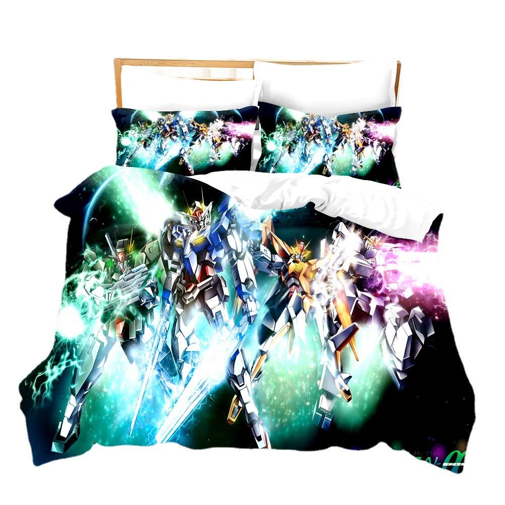 Home Textiles, Bedding Two Or Three Piece Polyester, Gundam Series 3D Digital Printing