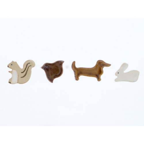 EAST Table Chopstick Rest, Ceramic, Rabbit Design, 3.9 X 3.1 X 0.7cm (H), Made In Japan, Dishwasher Safe, 96-031-04