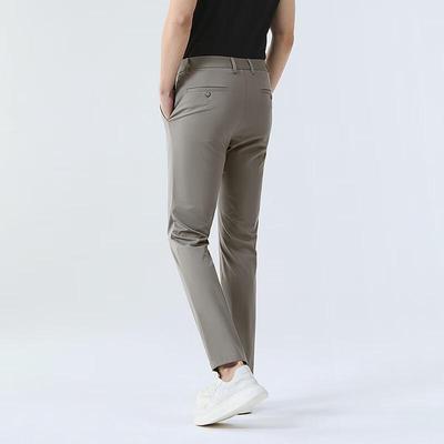 Brand Men's Four-Way Stretch Slim-Fit Straight Casual Pants