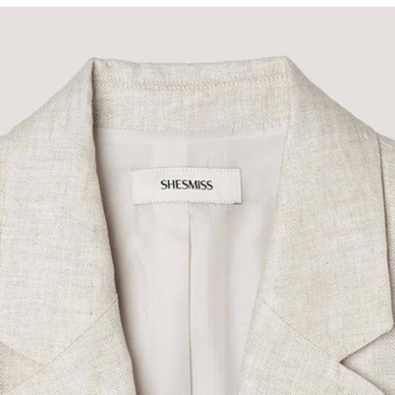 [She S miSS] Linen Melange Two Button Jacket Swwjkp21020 Ec