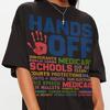 Hands Off Protest Shirt Political Activism Save Public Lands Medicare Social Security Free Speech Environunisextal Rights Tshirt