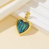 Shell Heart Pendant Jewelry Box With Vintage Brass For Crafting And Gift Making