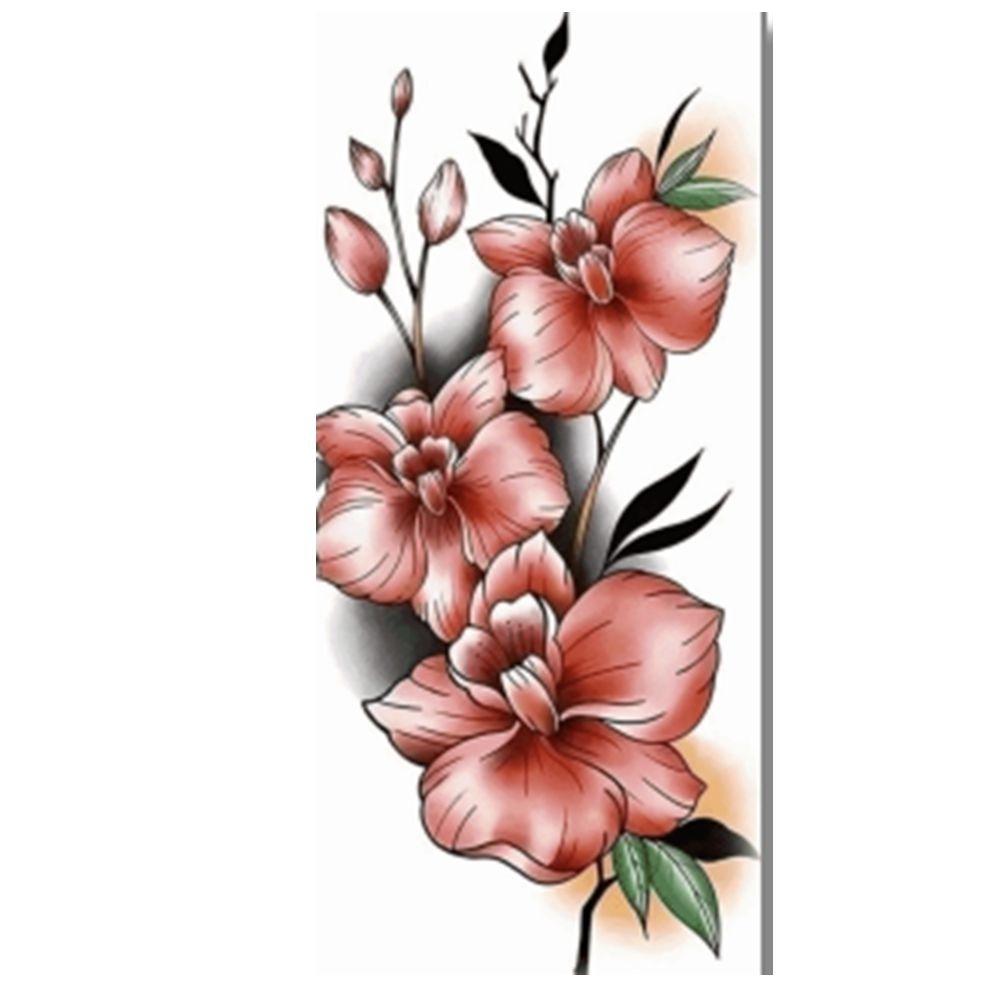 Long Lasting Rose Temporary Tattoo Flower Body Art Sticker Sweet Instant Decals Daily Use