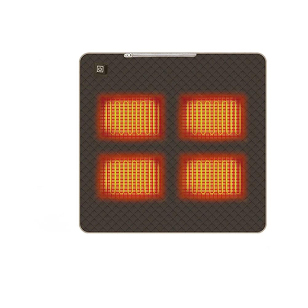 Portable Heated Cushion 3 Adjustable Temperature USB Electric Heating Pad 4 Heated Areas Warmer Sitting Mat Pad for Camping Home
