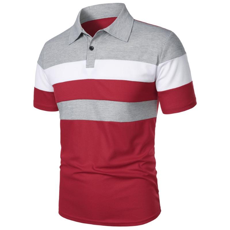 Мужские рубашки поло в полоску Пике с коротким рукавом — фото 5