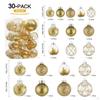 30 Pieces Christmas Tree Decorations Ball Ornaments Decorative Hanging Baubles Charm