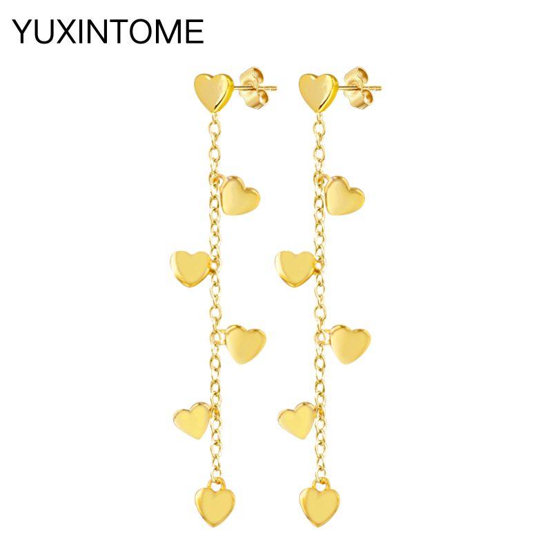 925 Silver Needle Long Chain Stud Earrings For Women Exquisite Zircon Geometric Tassel Pendant Earrings Luxury Jewelry
