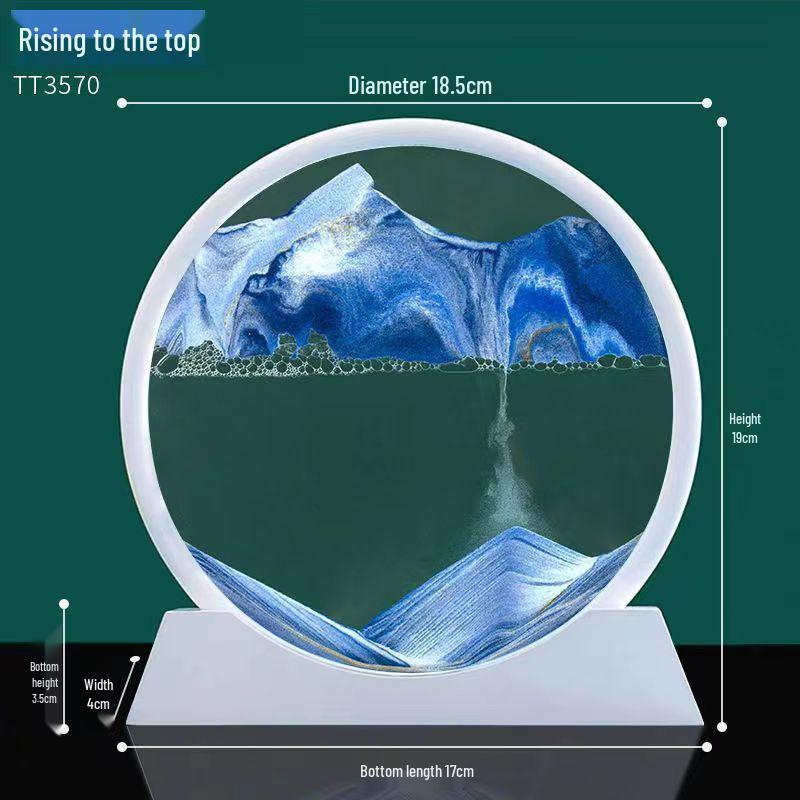 3D Quicksand Hourglass Ornament for Desktop or Wine Cabinet Decor